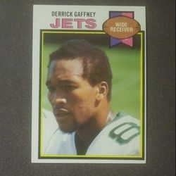 1979 Topps Derrick Gaffney New York Jets N.Y. #327 Rookie RC Football Card Vintage Collectible Sports NFL