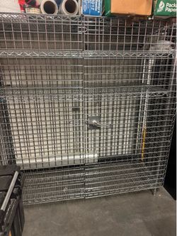 Case metal storage cage with lock profesional