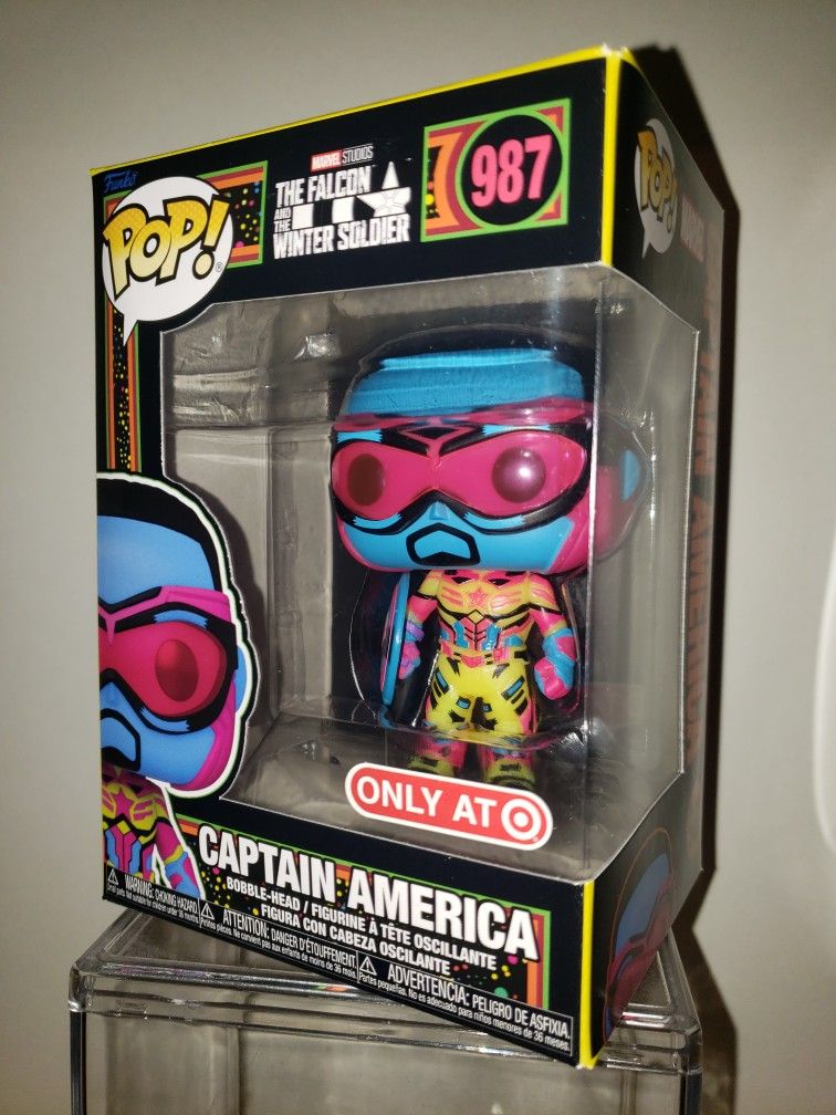 Captain America Falcon Black Light FUNKO POP Limited Edition TARGET EXCLUSIVE