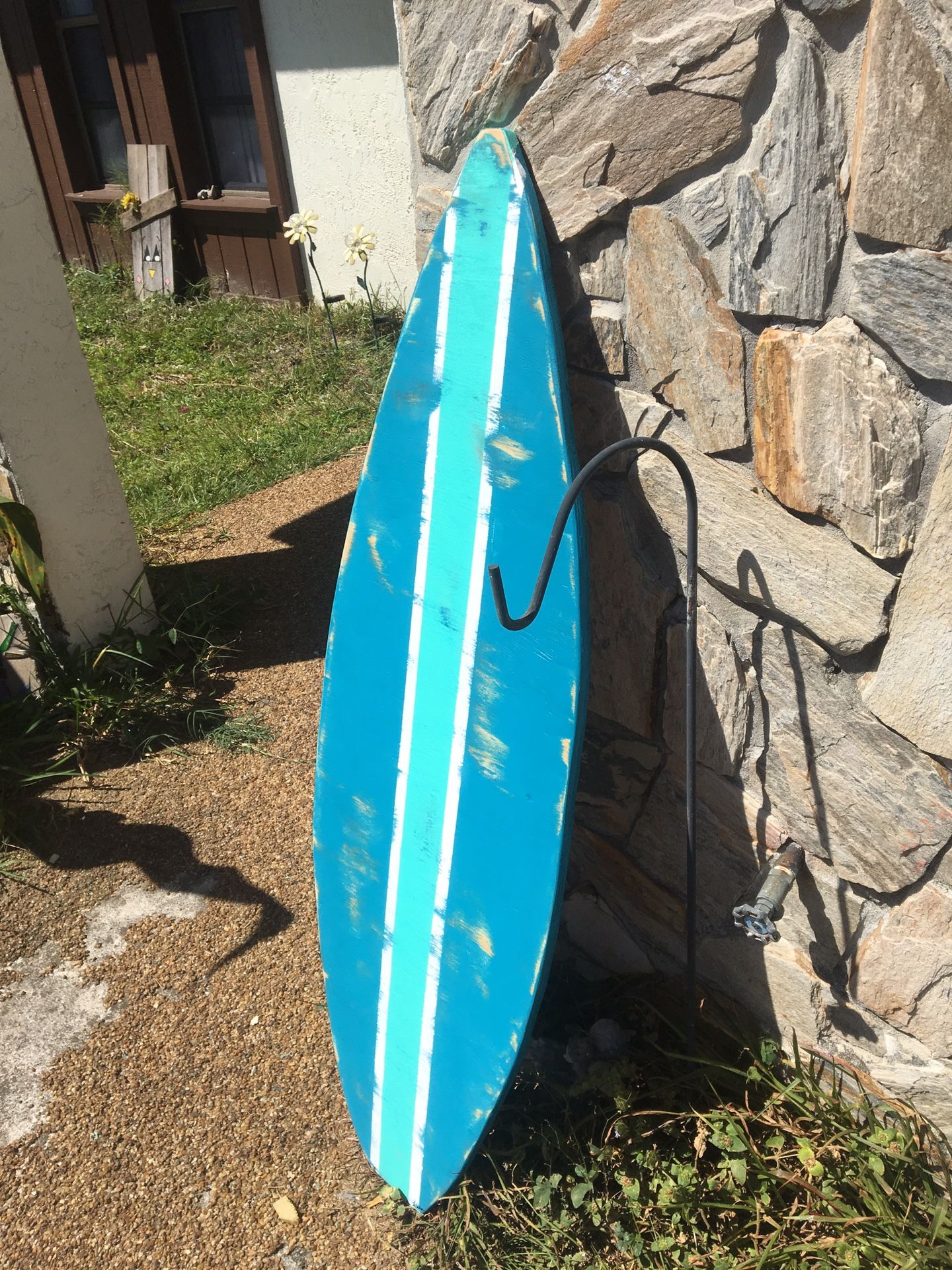 Solid wood hand crafted surf board