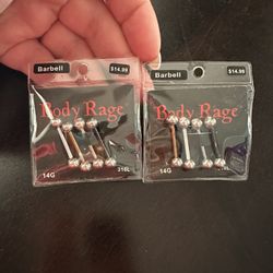 14G Barbell Earrings NWT