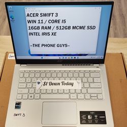 Acer Swift 3 14" FHD Laptop (i5-1240P / 16GB RAM / 512GB SSD / Intel Iris Xe)- $1 DOWN TODAY, NO CREDIT NEEDED