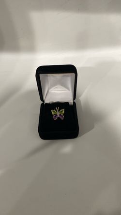 14k Butterfly Gemstone Pendant