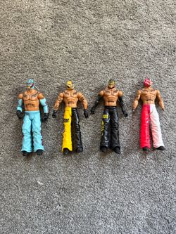 WWE Mattel Rey Mysterio Action Figure Lot of 4 Loose Figures Masked Luchador