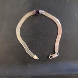 Sterling Silver Bracelet With Stone