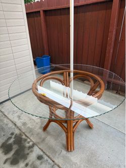 Boho rattan table