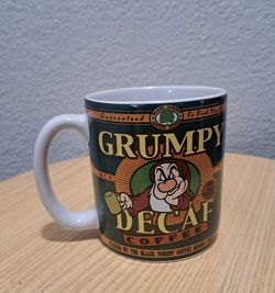 GRUMPY DECAF Coffee Mug Disney Store Snow White