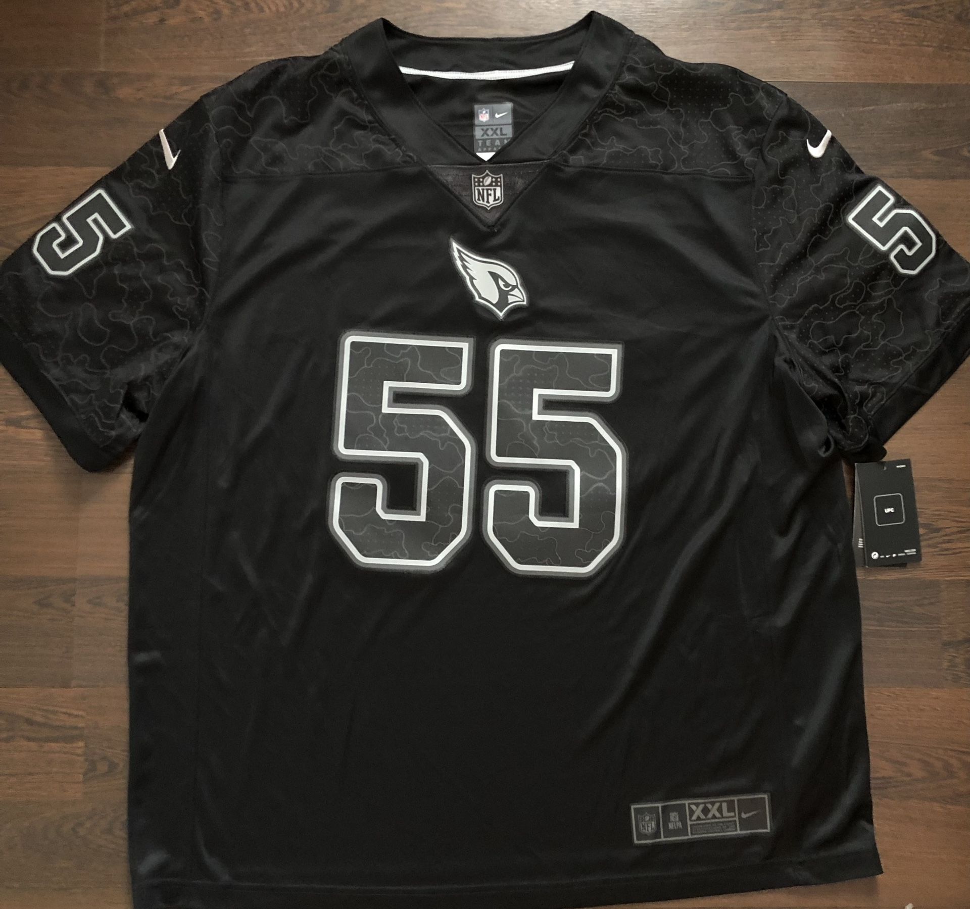 Nike NFL Arizona Cardinals #55 Jones Black Reflective Football Jersey Men's XXL