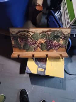 Wall wine glass rack.