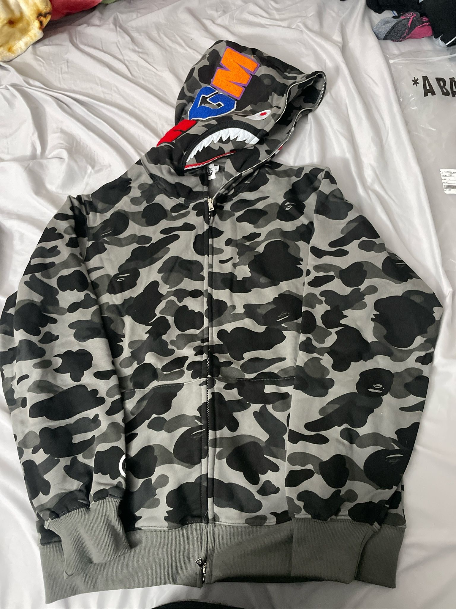 Grey Bape Hoodie 100% Authentic