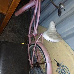 Vintage Pink Beach Cruiser