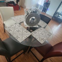 Glass Table 5 Piece Set 