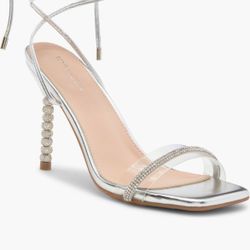 Rhinestone Heels- Silver 
