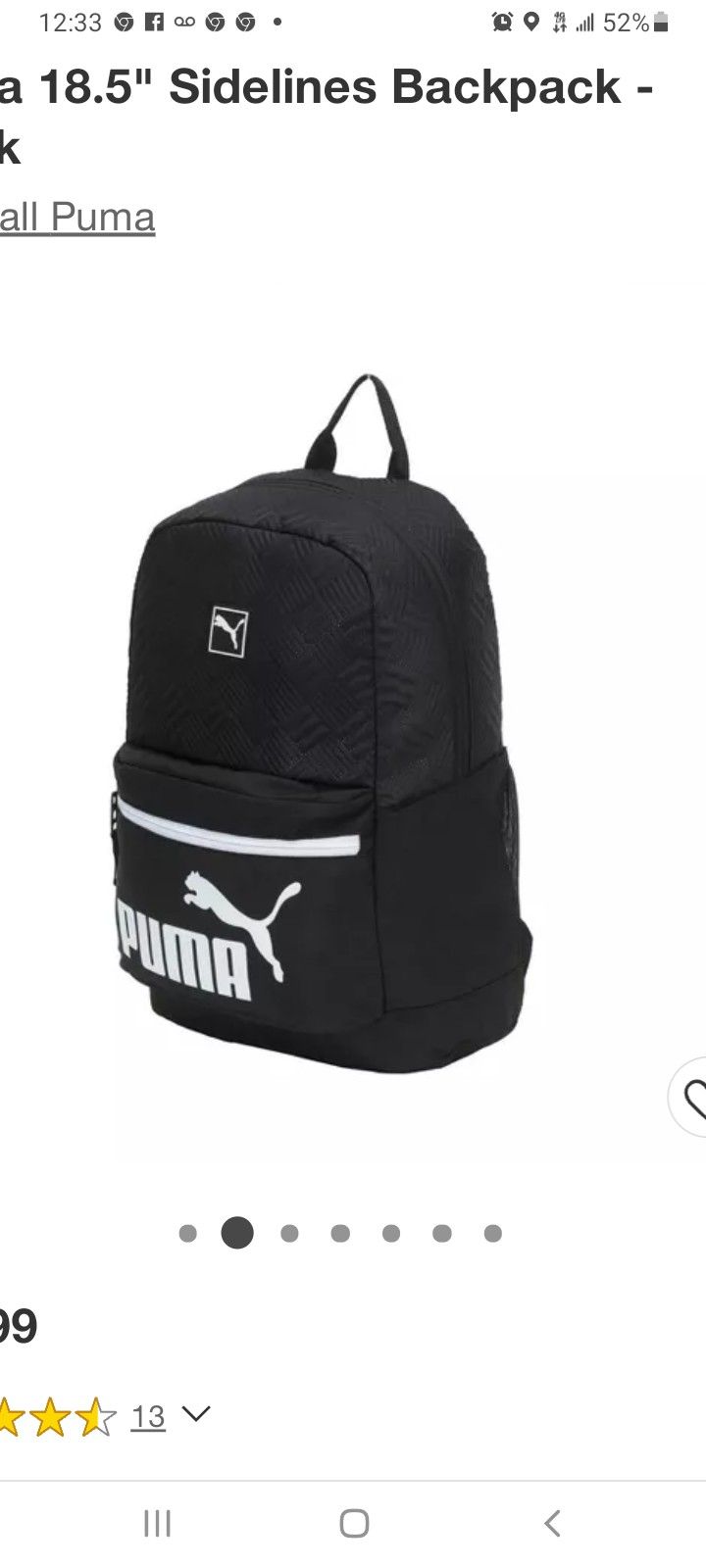 Puma 18.5" Sidelines Backpack - Black

