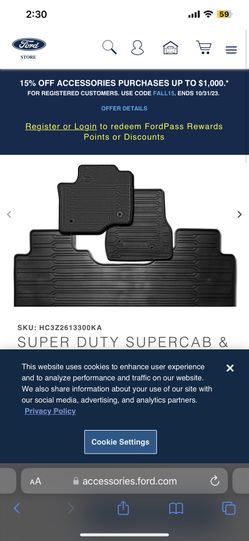 2019 F250 All Weather Mats