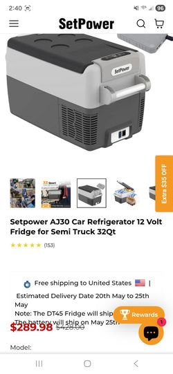 SetPower AJ30G 32-Quart Portable Fridge / Freezer moving sale