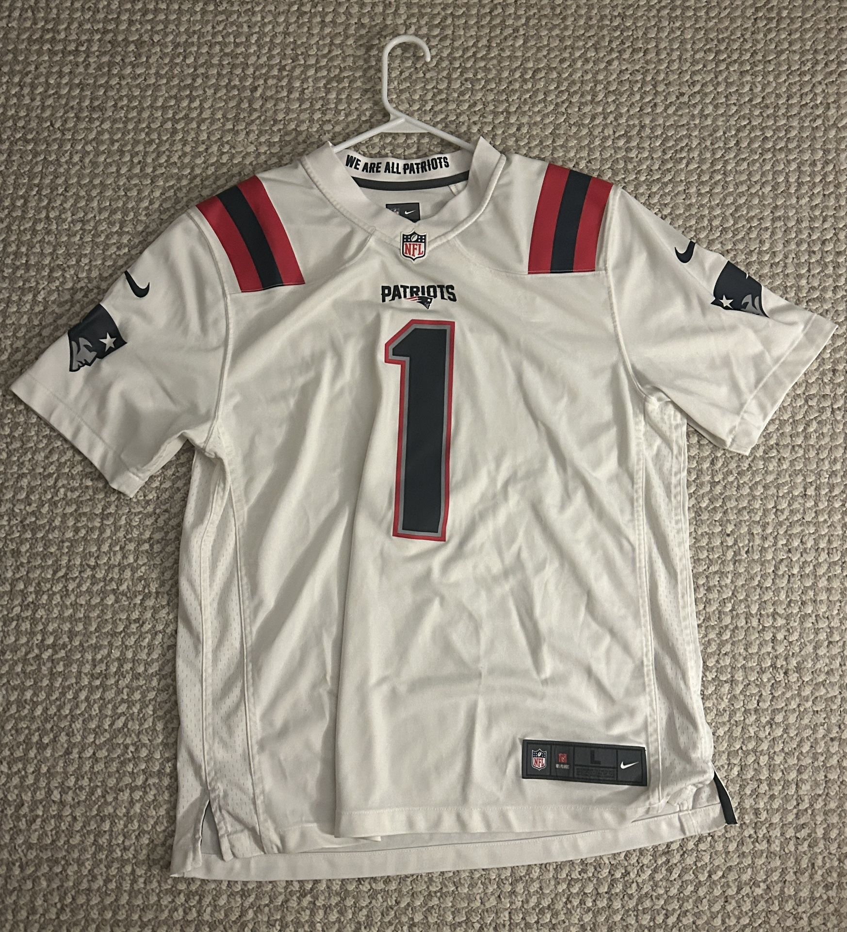 Cam Newton Patriots Jersey Size L