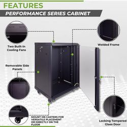 NavePoint 15U 450mm Rack With Casters
