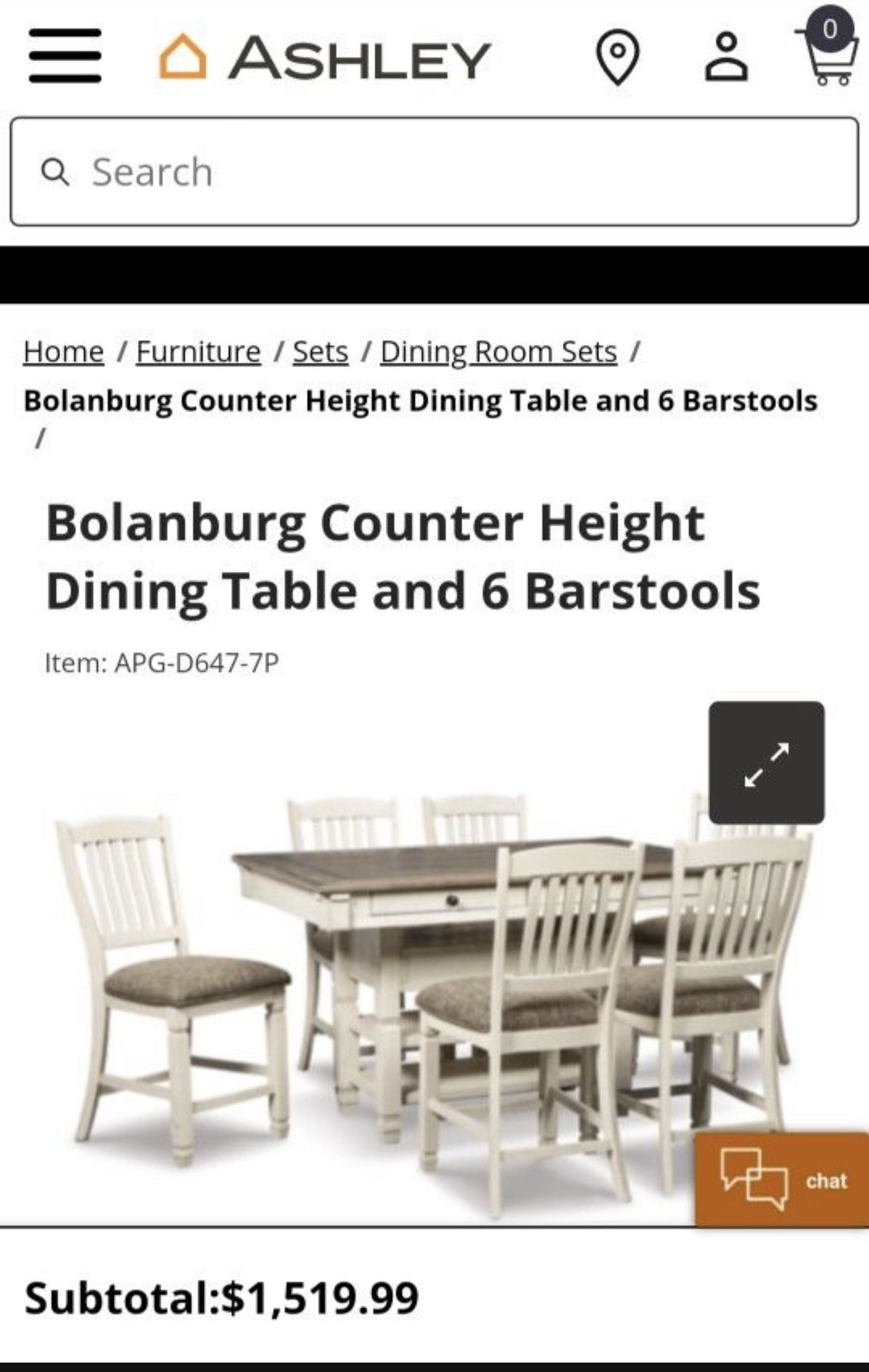 Counter Height Dining Table
