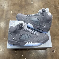 Jordan 5 wolf grey size 8