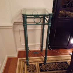 Glass And Metal Table