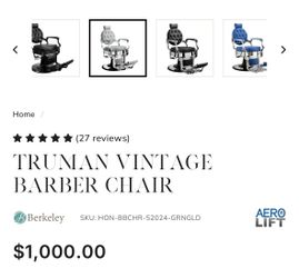The Truman Vintage Barber Chair