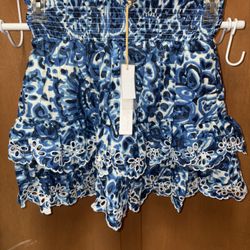 House of Harlow 1960 Melba Blue Skirt Size Medium NWT 