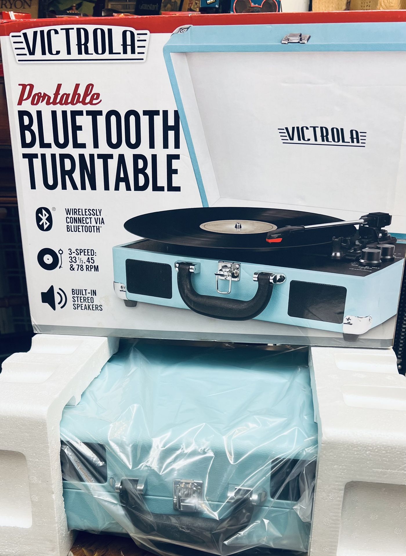 Victrola Journey Bluetooth Suitcase Record Player New In Box.
