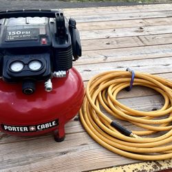 Porter Cable 150 Psi Portable Compressor With Airline
