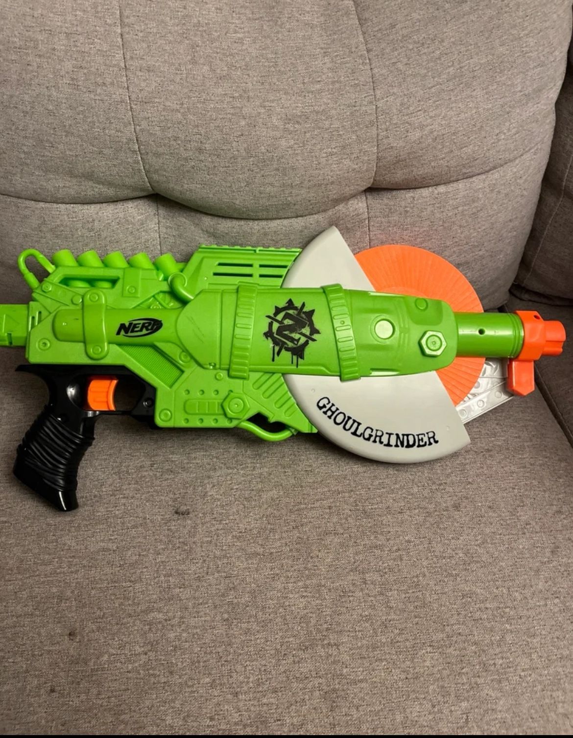 NERF Zombie Strike Ghoulgrinder Blaster Rotating barrel without stock