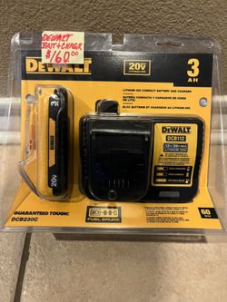 DeWalt 20v- 3Ah battery and charger Combo