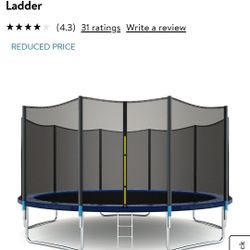 Costway 15FT Trampoline Combo Bounce Jump Safety Enclosure Net W/Spring Pad Ladder
