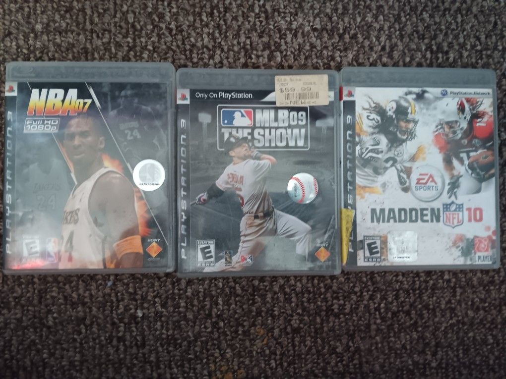 Play Station 3 Sport Games Lot Of  3