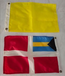Marine Flags - Bahamas & Customs 12"x18"
