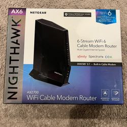 Nighthawk Cable Modem + Wi-Fi 6 Router Combo