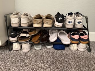 2-Tier Metal Shoe Rack Organizer