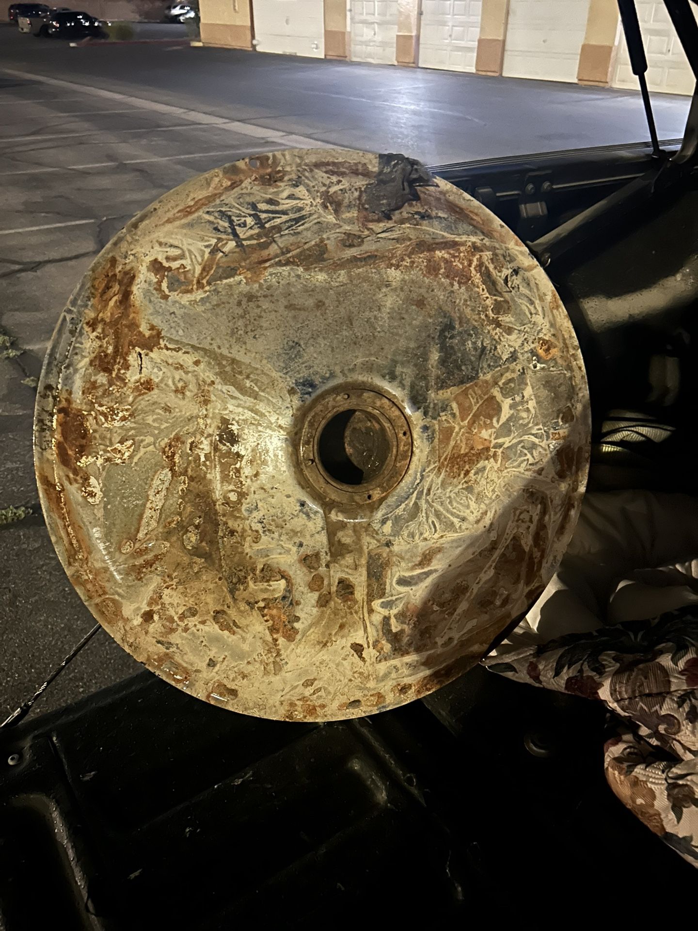 Heavy Metal Shield or OldBar Stool Bottom - Future Captain America or Wonder Woman Shield Perhaps???