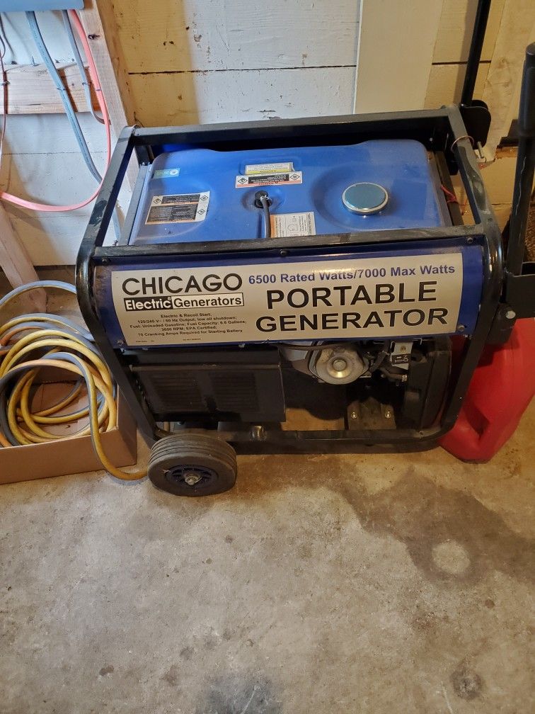 Chicago Electric Start Gas Generator 6500 Watts