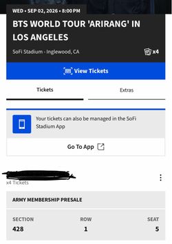 BTS TICKETS