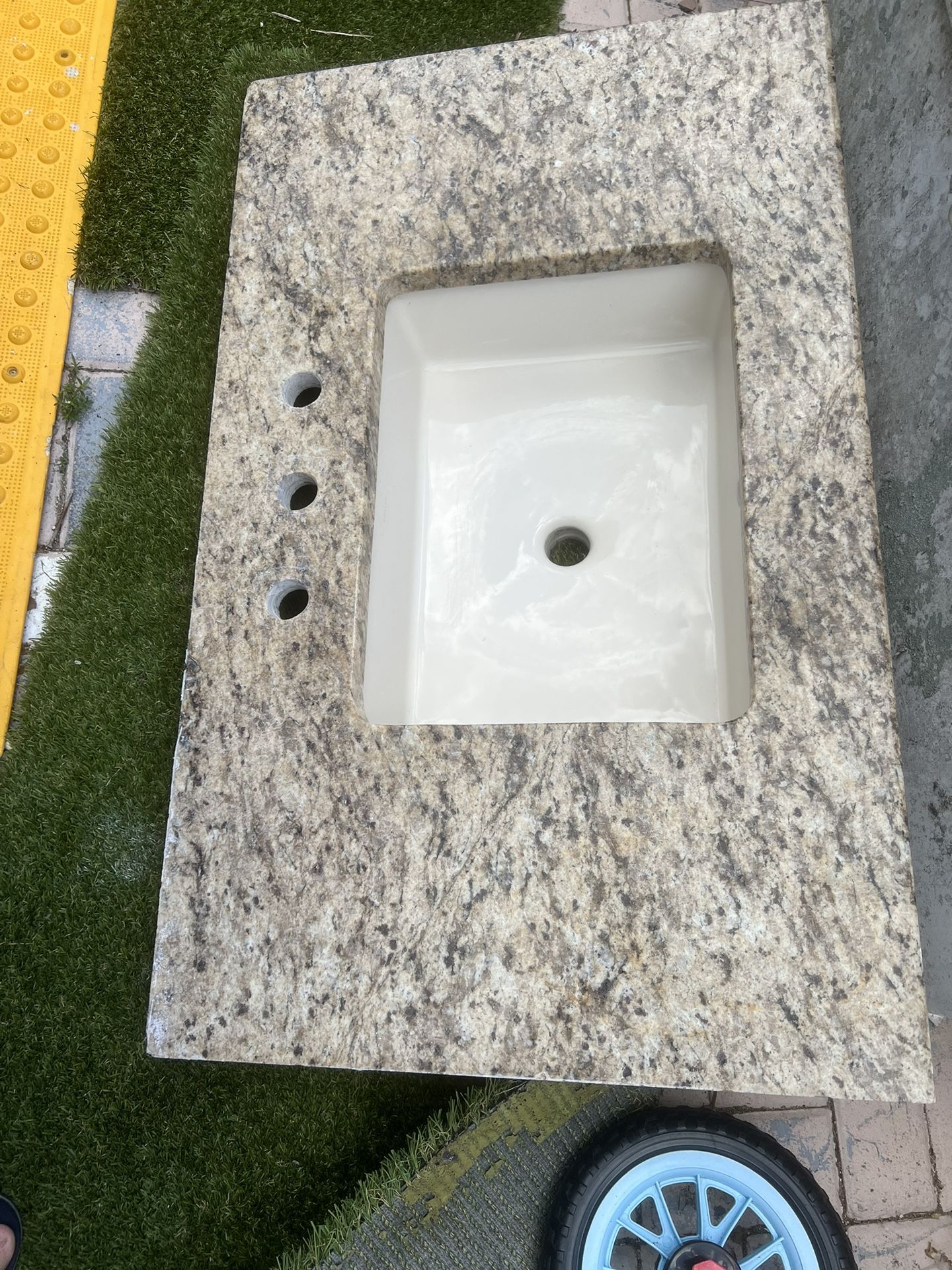 Quartz Bath Counter With Sink Like New