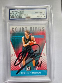 Dirk nowitzki signed court kings card