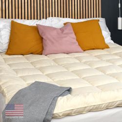 100% Merino Wool Mattress Topper for BackPain Relief Natural Handmade #2858JSUP3