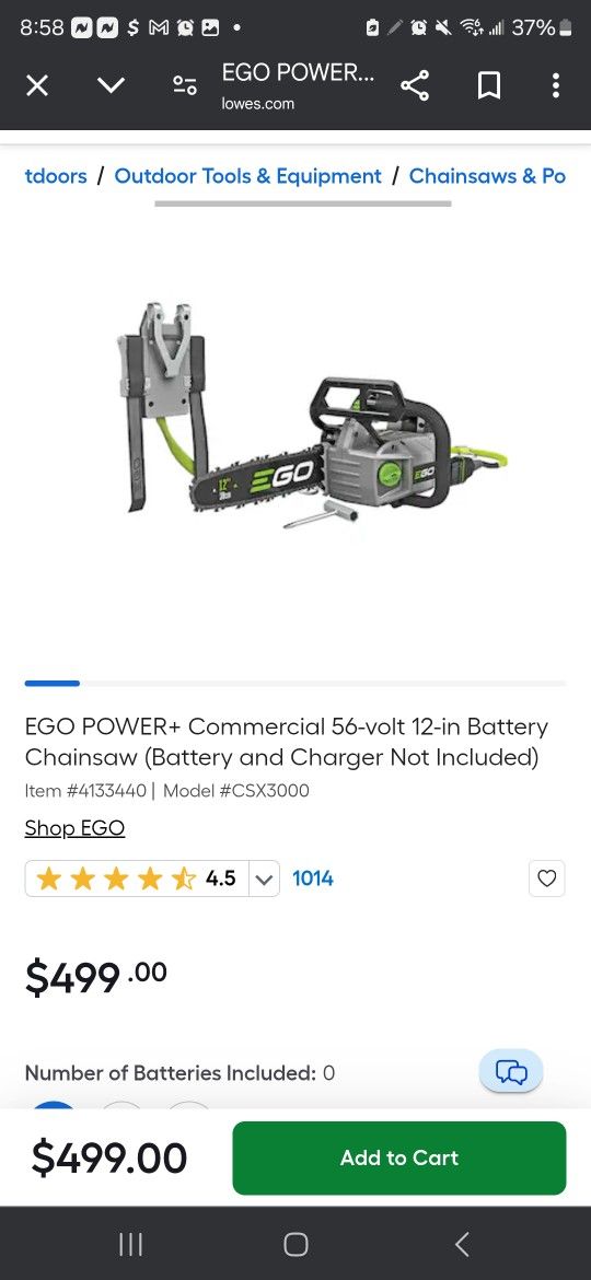 EGO POWER+ Chainsaw