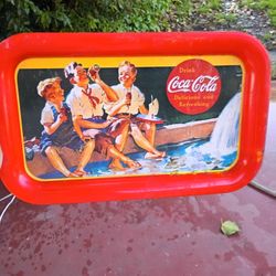 Coca Cola Tray Small Three Boys W