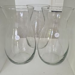 10.75H Clear Glass Vase