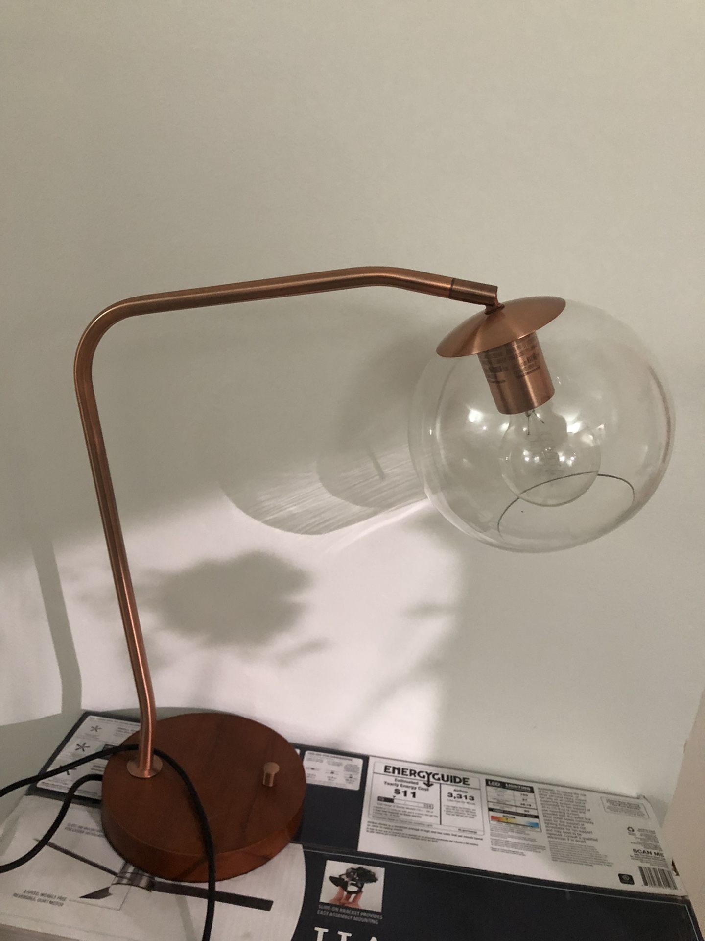 Beautiful Rose Gold Desk Or Table Lamp