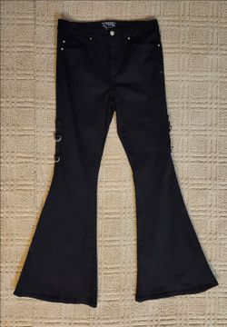 Tripp NYC Black Flare Pants with Hardware