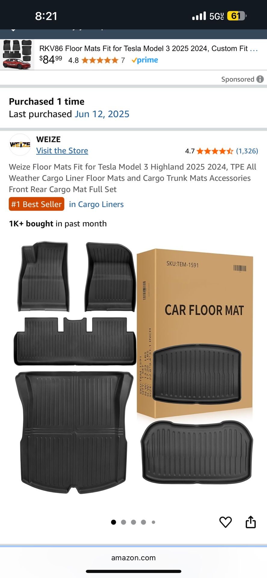 Tesla Floor Mats