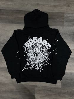 Sp5der Black Hoodie Spider Web Graphic