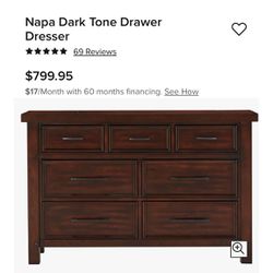 Napa Dark tone Drawer Dresser